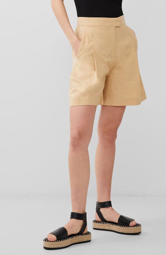 Shop French Connection Alania City High Waist Shorts In Biscotti