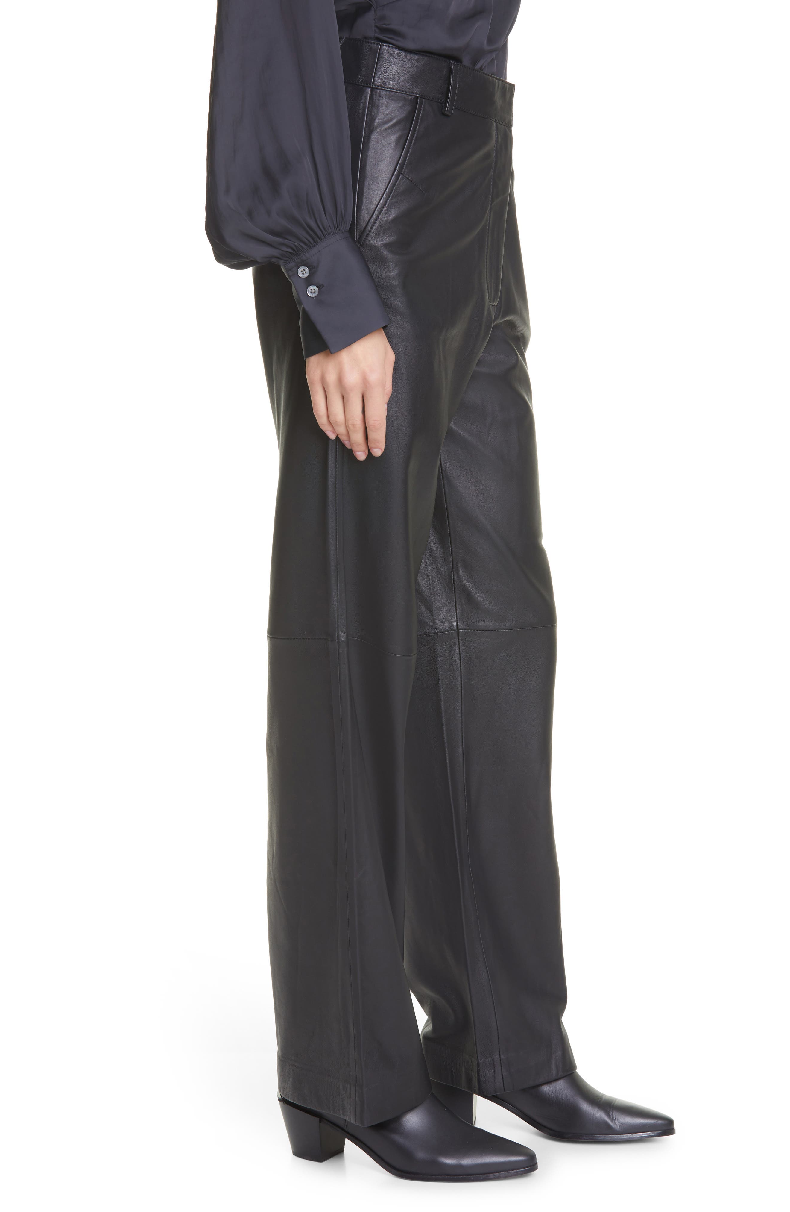 FRAME Pleated Leather Pants | Nordstromrack