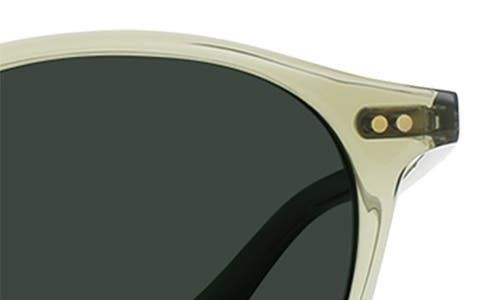 Raen Basq 50mm Polarized Round Sunglasses In Cambria/green Polar