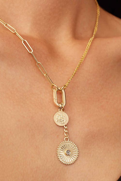 Oradina 14k Yellow Gold Rimini Venice Mixed Link Split Chain In Yellow Gold