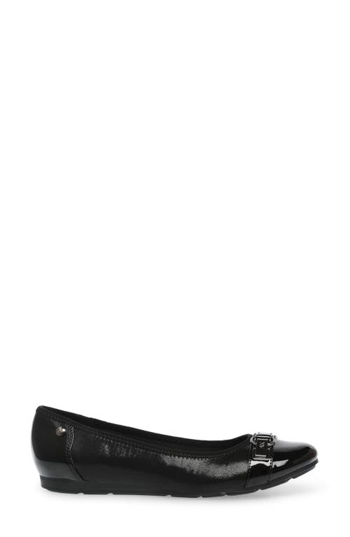 Shop Anne Klein Akable Flat In Black Fabric