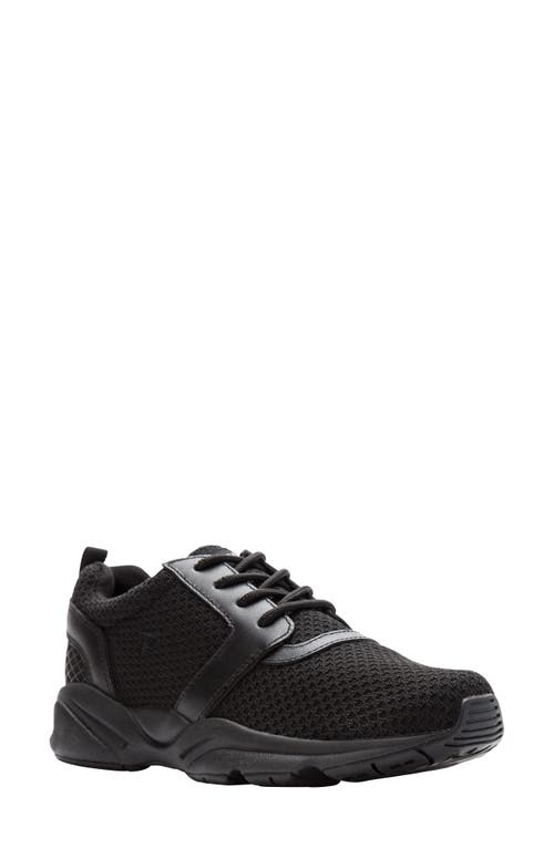 Propét Stability X Sneaker in Black Fabric