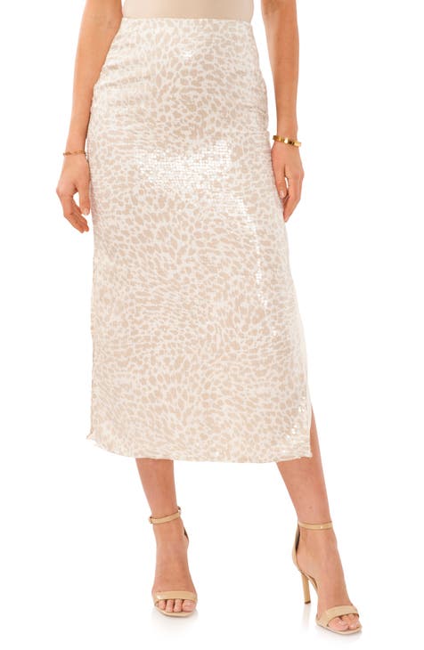 Vince Camuto Perforated Faux Leather Skater Skirt, $109