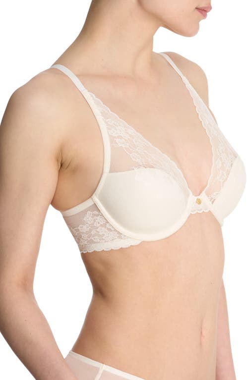 Shop Natori Cherry Blossom Convertible Underwire Bra In Ivory