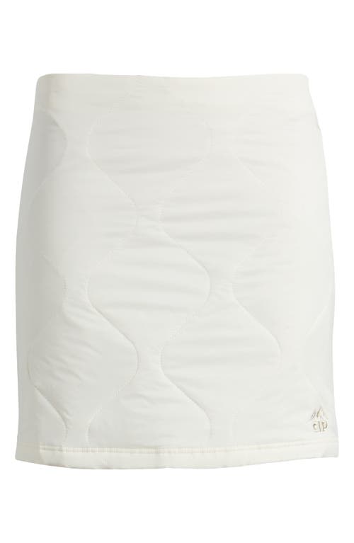 Shop Coney Island Picnic Alpine Slopes Quilted Nylon Miniskirt In Coconut Milk