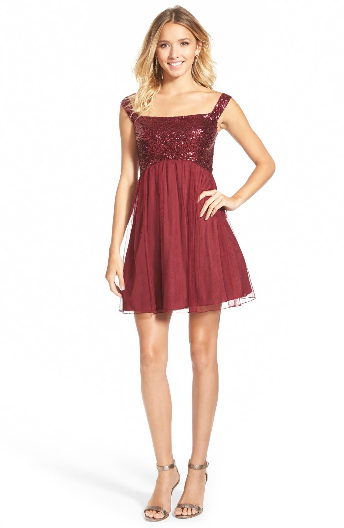 Speechless Sequin Bodice Off the Shoulder Dress Nordstrom