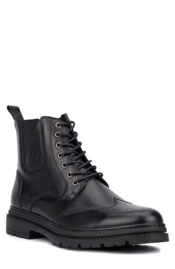 Reserve Footwear Devon Lace-up Boot In Black