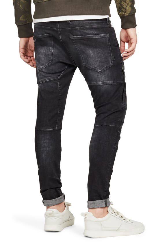 Shop G-star Raw Rackam 3d Distressed Stretch Skinny Jeans In Grey