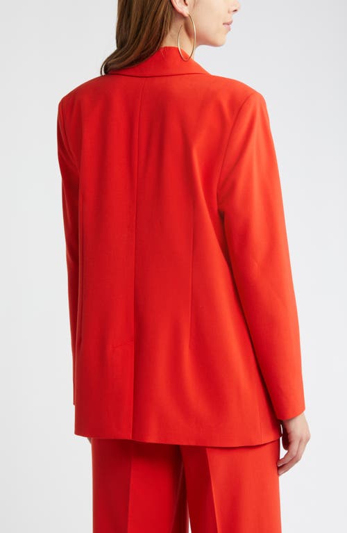 Open Edit Relaxed Fit Blazer In Red Fiery
