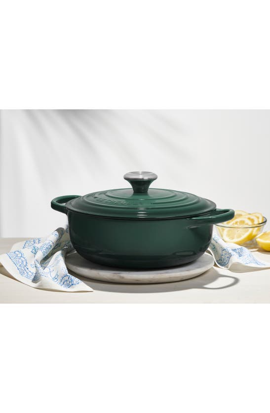 Shop Le Creuset Signature 3.5-quart Sauteuse Oven In Artichaut