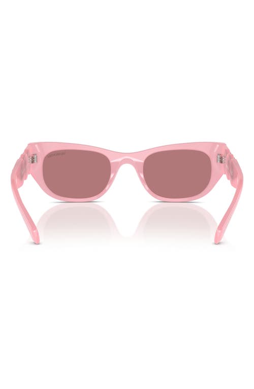 Shop Swarovski 51mm Pillow Sunglasses In Milky Pink