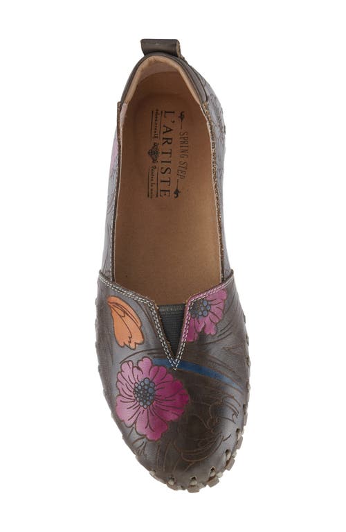 L'artiste By Spring Step Modesty Flat In Grey Multi