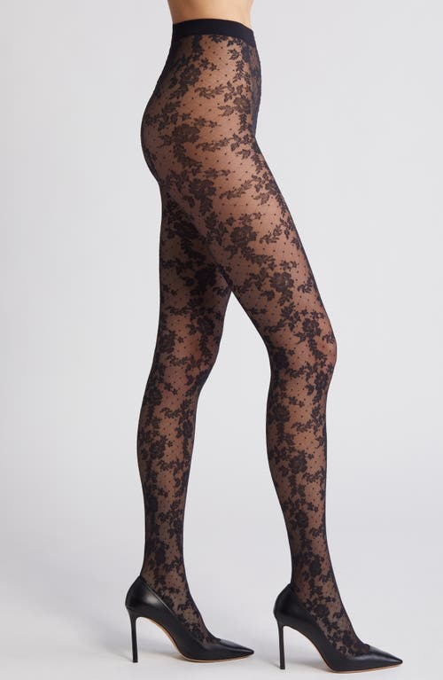 Lace Tights in Black