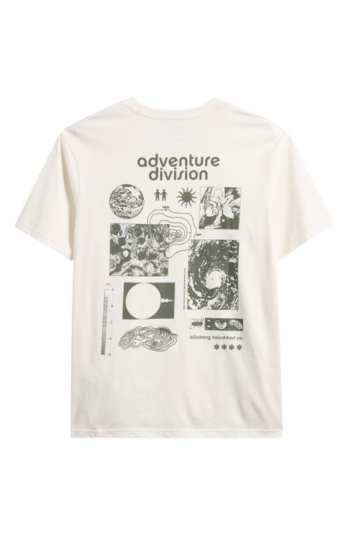 Shop Billabong Tidal Research Organic Cotton Graphic T-shirt In Off White