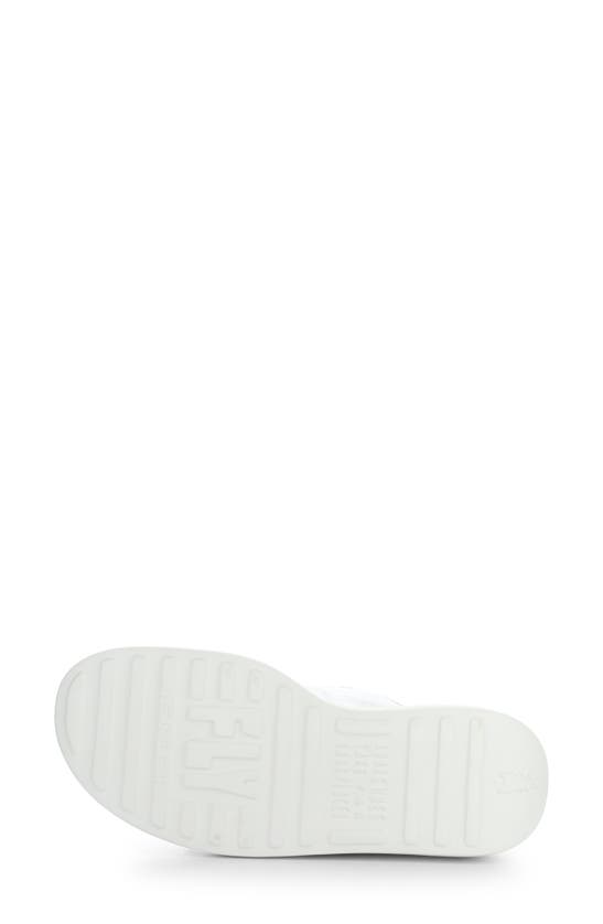 Shop Fly London Doli Platform Wedge Slide Sandal In Silver Idra