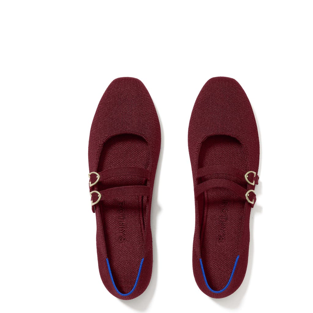 Rothys Women's The Double Buckle Mary Jane In Cabernet