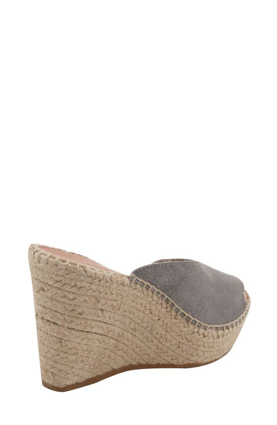 Andre Assous Catarina Espadrille Platform Wedge Sandal In Pewter