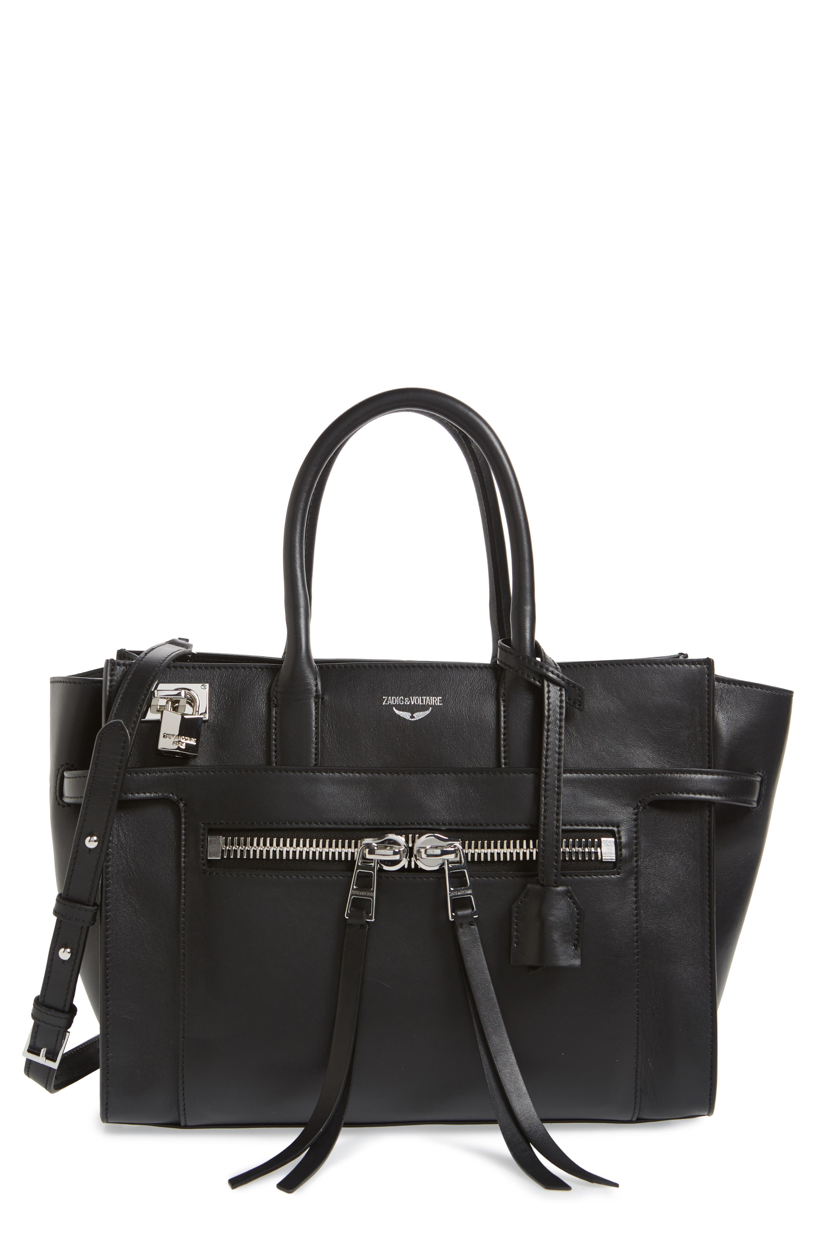 Zadig & Voltaire | Candide Medium Zip Smooth Calf Leather Tote Bag ...