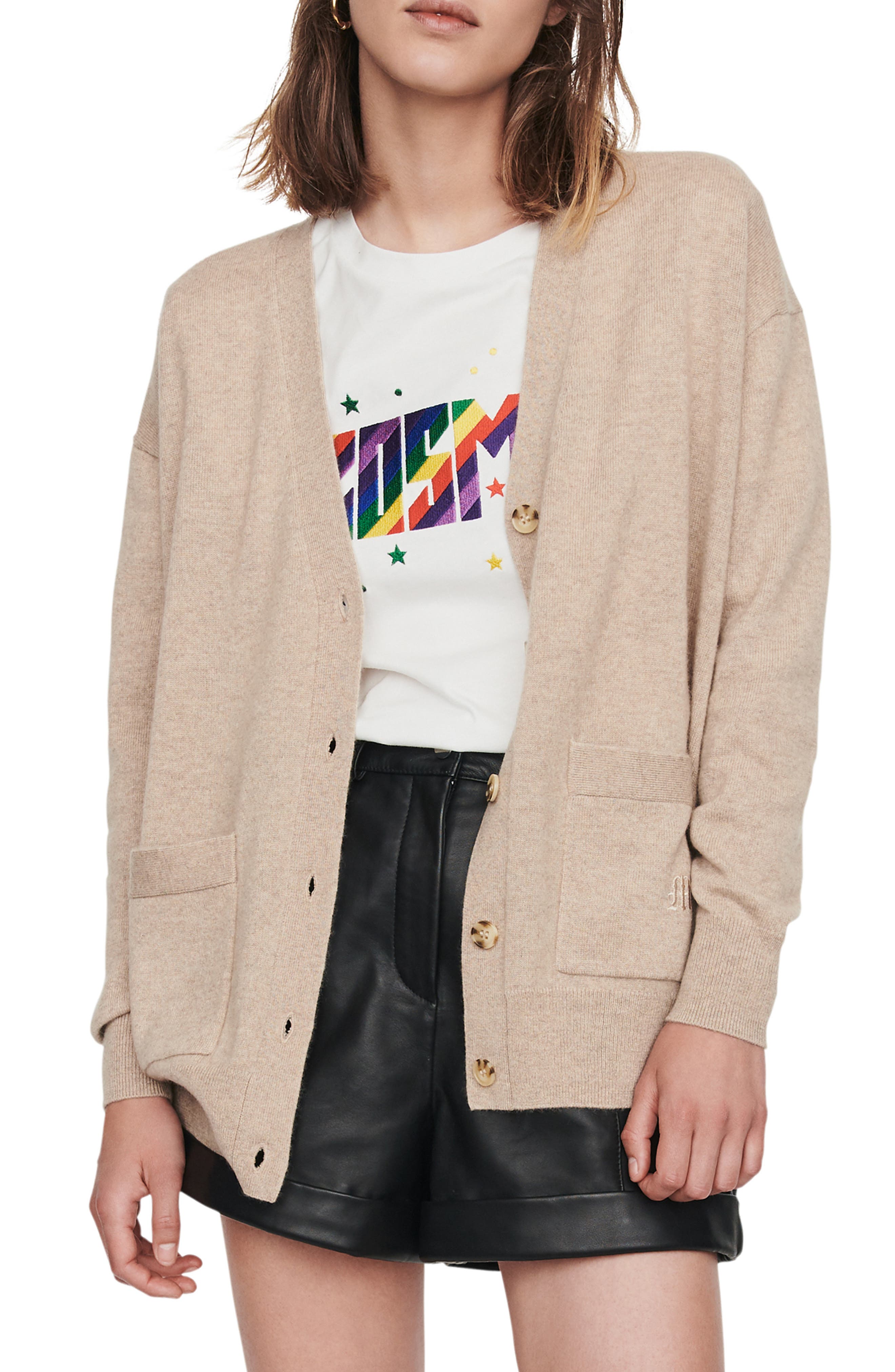 Maje Sweaters Maxence Cashmere Cardigan Sweater