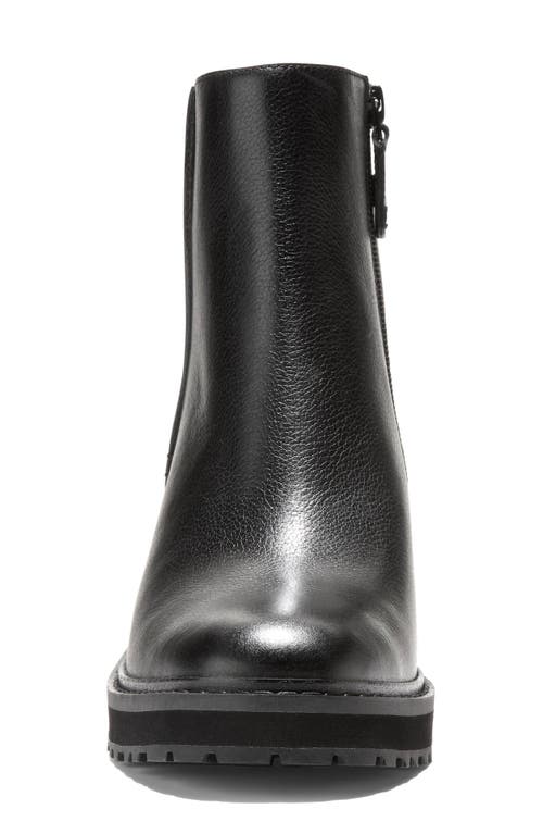 Shop Cole Haan Gillian Waterproof Lug Sole Bootie In Black Leather