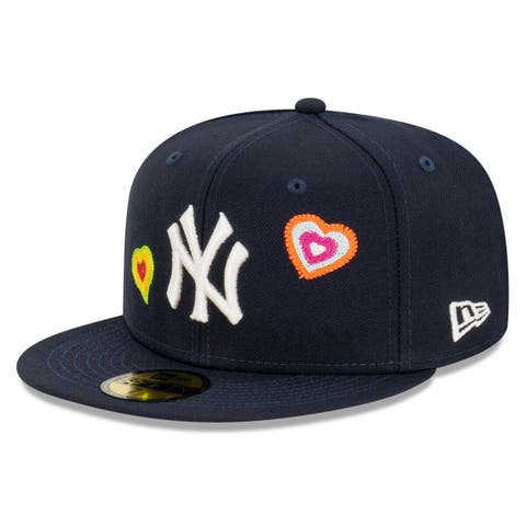 Men's New Era College Navy Seattle Seahawks Chain Stitch Heart 59FIFTY  Fitted Hat