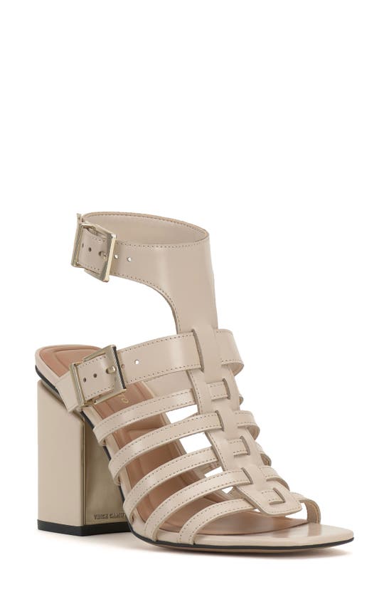 Shop Vince Camuto Hicheny Cage Sandal In Warm Vanilla