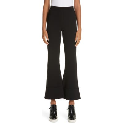 Stella Mccartney Flare Leg Pull-On Ankle Pants, 8 IT - Black
