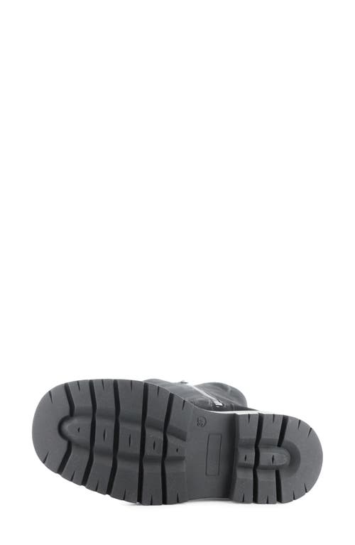 Bos. & Co. Marie Platform Boot In Black Suede/murta Faux Fur