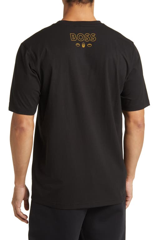 Hugo Boss Boss X Nfl Stretch Cotton Graphic T-shirt In Washington Commanders Black