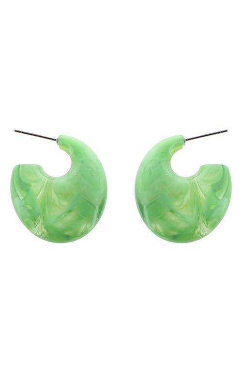 Panacea Statement Hoop Earrings in Green
