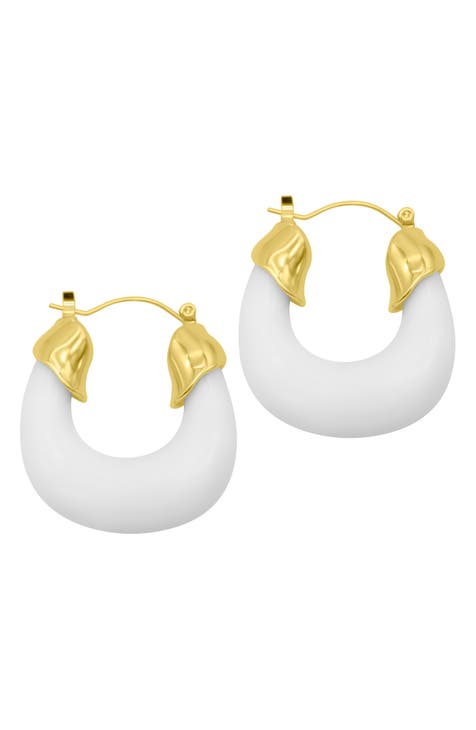 Lucite® Boxy Hoop Earrings