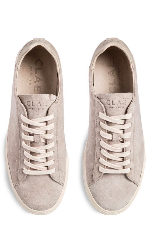 Clae Bradley Venice Leather Sneaker In Feather Grey Suede