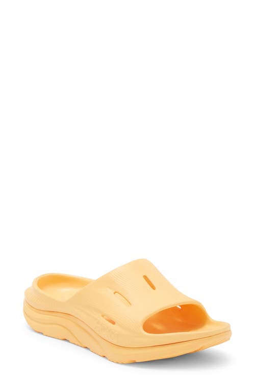 Hoka Gender Inclusive Ora Recovery Slide 3 Sandal In Yellow