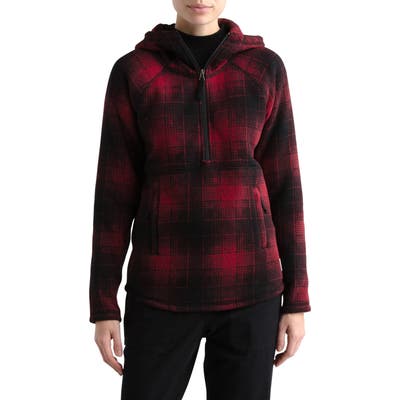 The North Face Print Crescent Full Zip Hoodie, Red