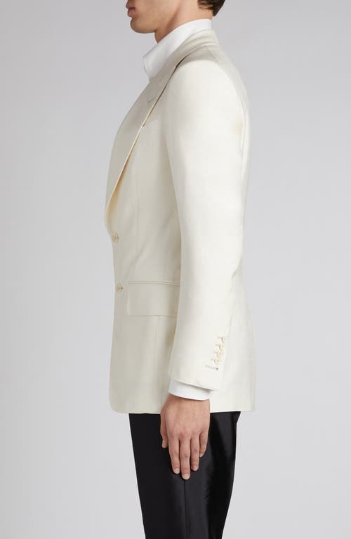 Shop Tom Ford Atticus Silk Dinner Jacket In Bone