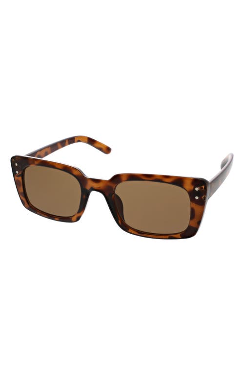 Bcbg Retro 52mm Rectangle Sunglasses In Crystal Tort