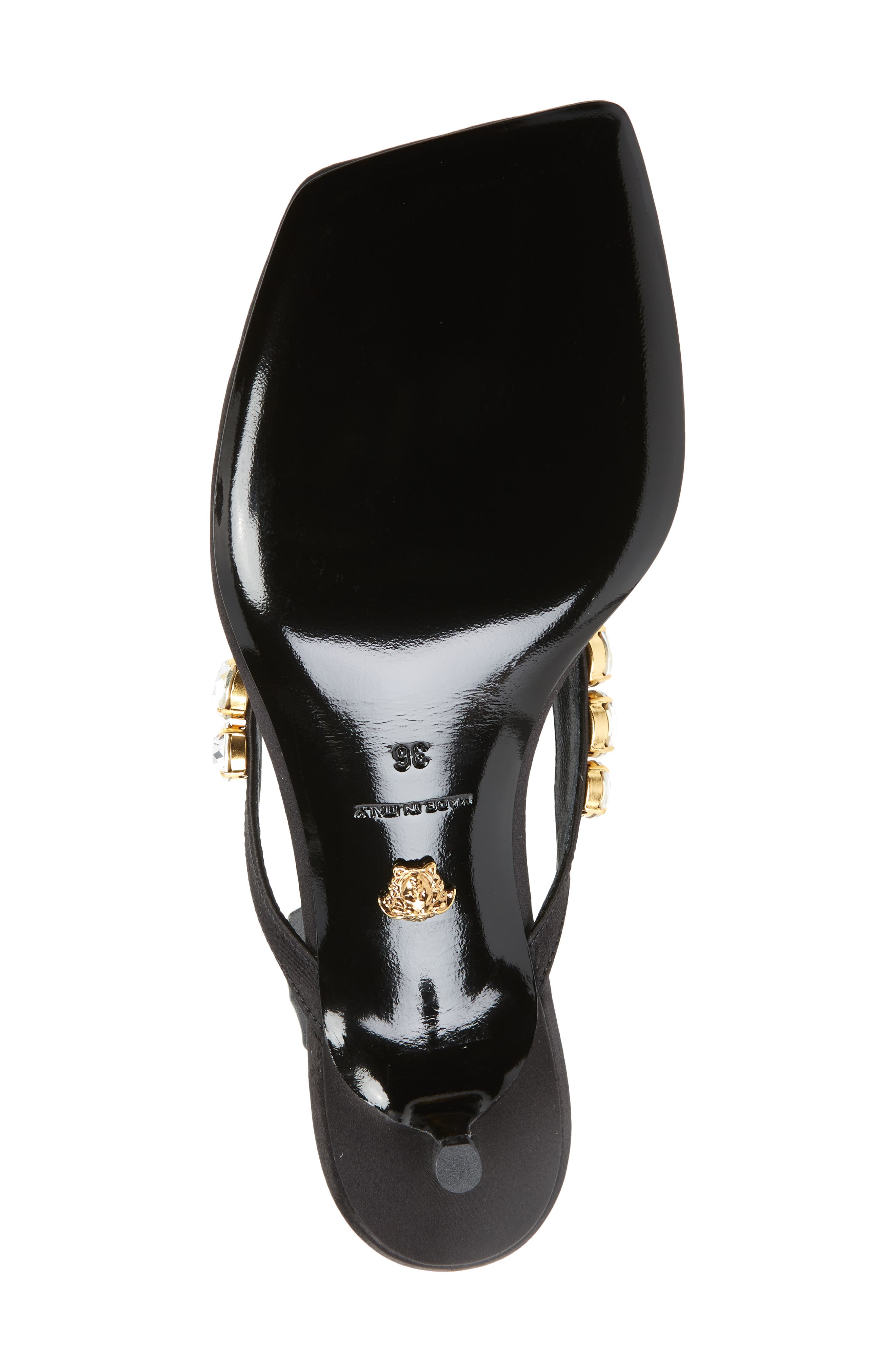 Versace 45mm Kitten-Heel Crystal Thong Sandals | Smart Closet