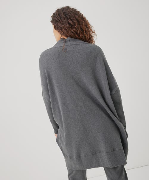 Pact Organic Cotton Airplane Cardigan In Medium Grey Heather