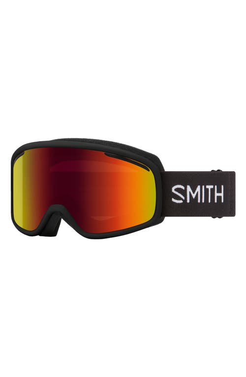 Smith Vogue 154mm Snow Goggles In Black/red Sol-x Mirror