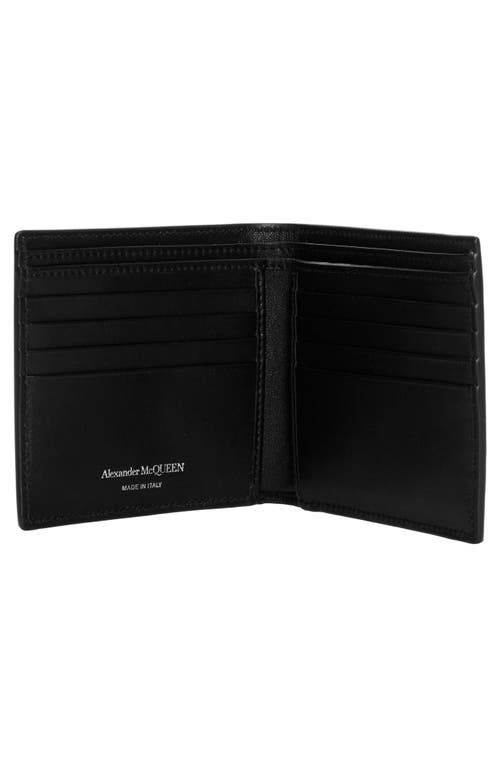 Shop Alexander Mcqueen Graffiti Logo Bifold Wallet In Silver