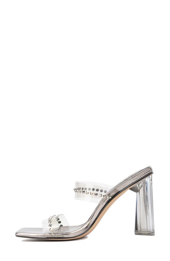 New York And Company Zeta Embellished Heeled Sandal In Smoke