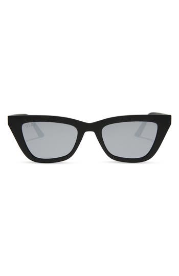 Diff Noelle 50mm Cat Eye Sunglasses In Matte Black