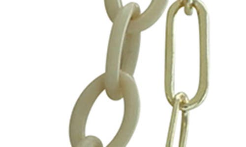 Olivia Welles Trina Double Layer Chain Necklace In Gold/beige
