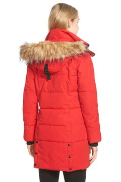 GUESS 'Expedition' Quilted Parka with Faux Fur Trim | Nordstrom