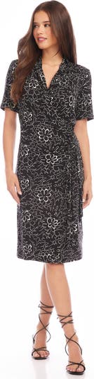 Karen Kane Cascade Faux Wrap Dress | Nordstrom