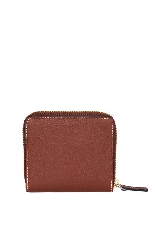 Shop Hyer Goods Upcycled Leather Zip-around Wallet In Saddle Brown