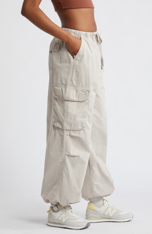 Shop Bp. Parachute Cotton Cargo Pants In Beige Pumice