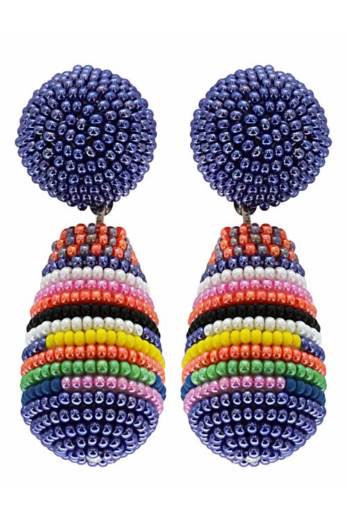 Panacea Beaded Teardrop Earrings in Blue Multi at Nordstrom