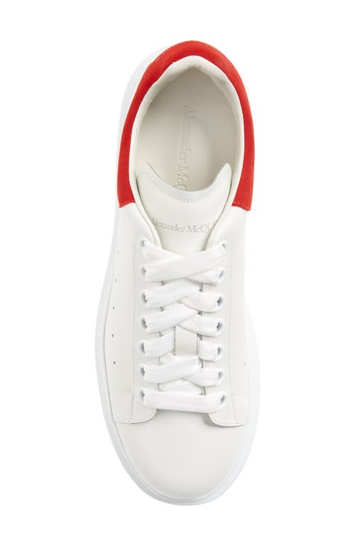 Shop Alexander Mcqueen Oversized Sneaker In White/lust Red