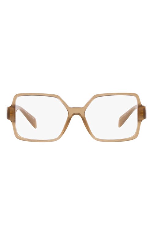 Versace 53mm Square Optical Glasses in Opal Beige at Nordstrom